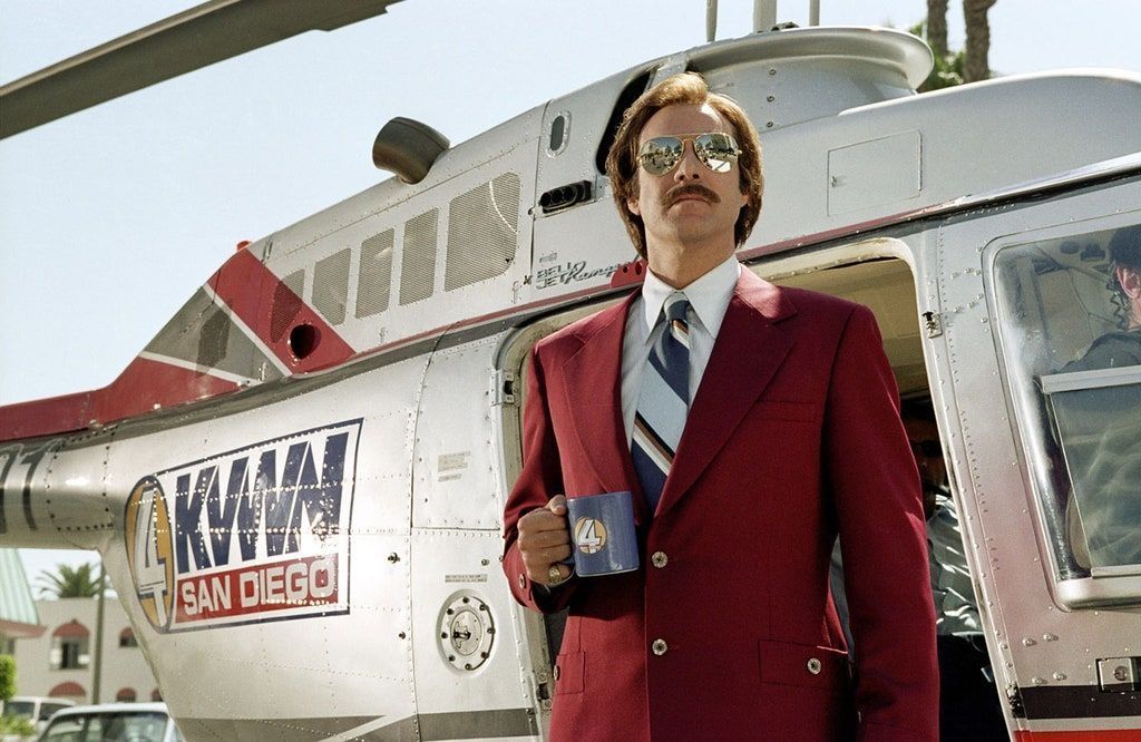 Will Ferrel como el presentador Ron Burgundy