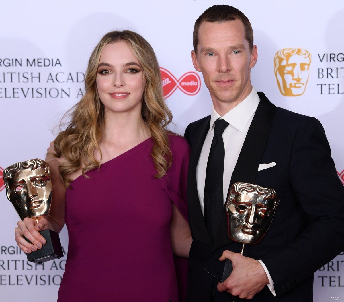 Jodie Comer y Benedict Cumberbatch en los BAFT de 2019