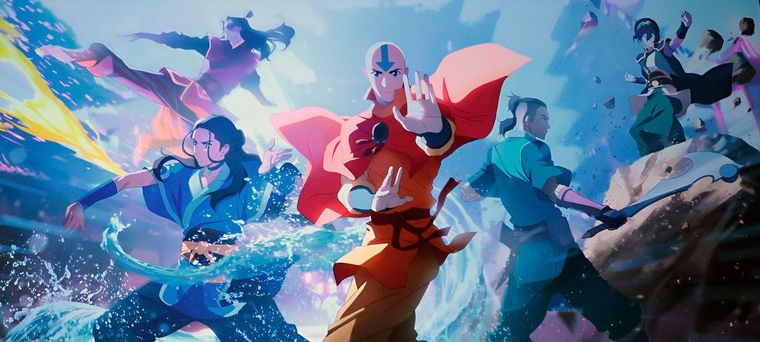 El Equipo Avatar: Zuko, Katara, Aang, Sokka y Toph en la esperada película de animación.
