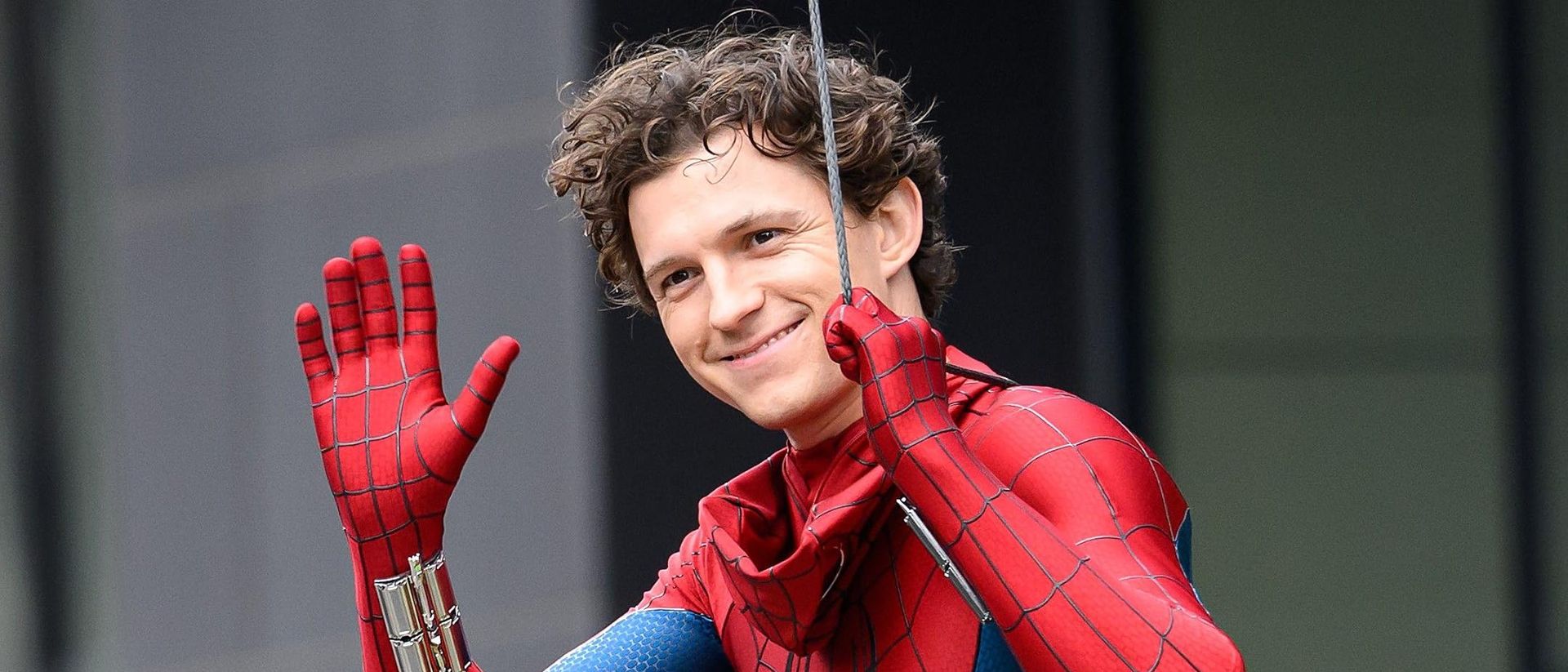 Tom Holland durante el rodaje de Spider-Man: Brand New Day.