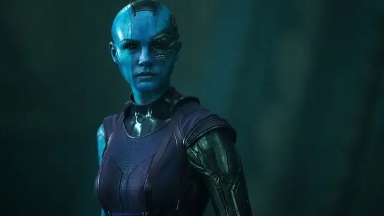 Karen Gillan como Nebula en Guardianes de la Galaxia. Karen Gillan como Nebula en Guardianes de la Galaxia.
