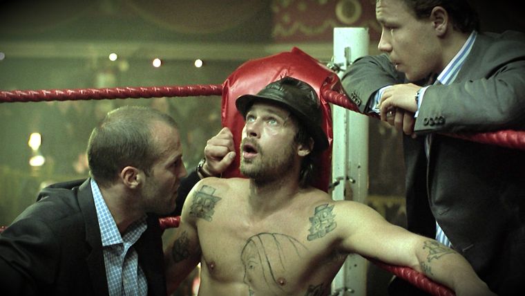 Brad Pitt en Snatch: cerdos y diamantes. Brad Pitt en Snatch: cerdos y diamantes.