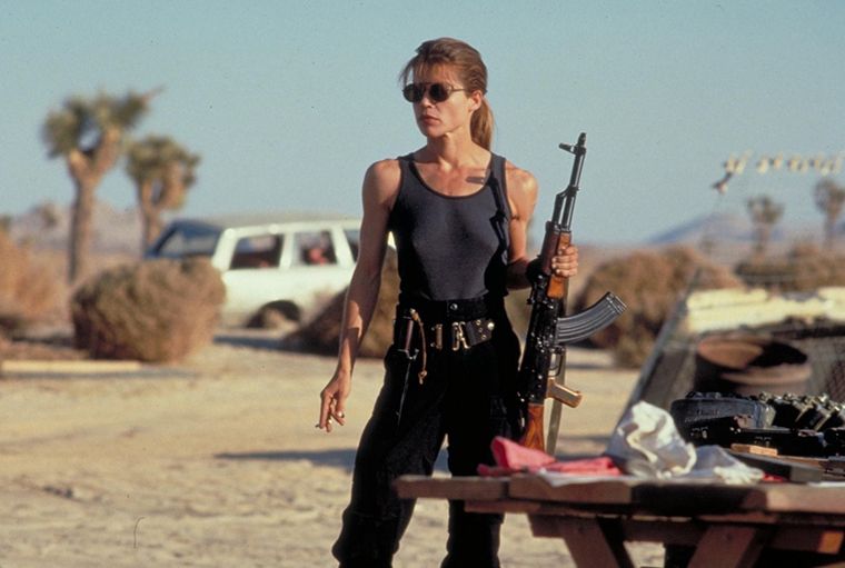 Linda Hamilton en Terminator 2