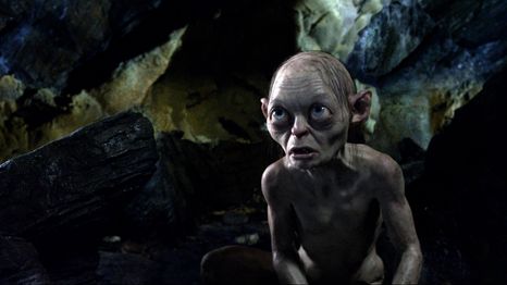 Gollum en su aparición para The Hobbit (2012), la precuela de El Señor de los Anillos.