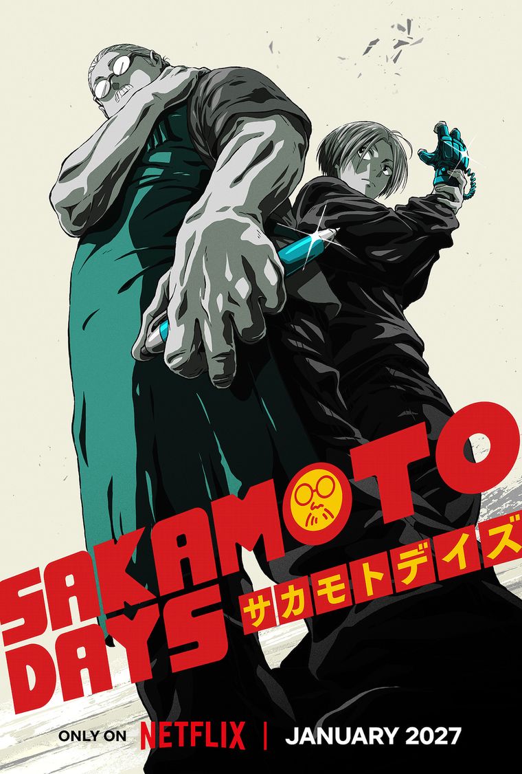 Toro Sakamoto y Shin Asakura en el póster oficial de la S2 de Sakamoto Days. Toro Sakamoto y Shin Asakura en el póster oficial de la S2 de Sakamoto Days.