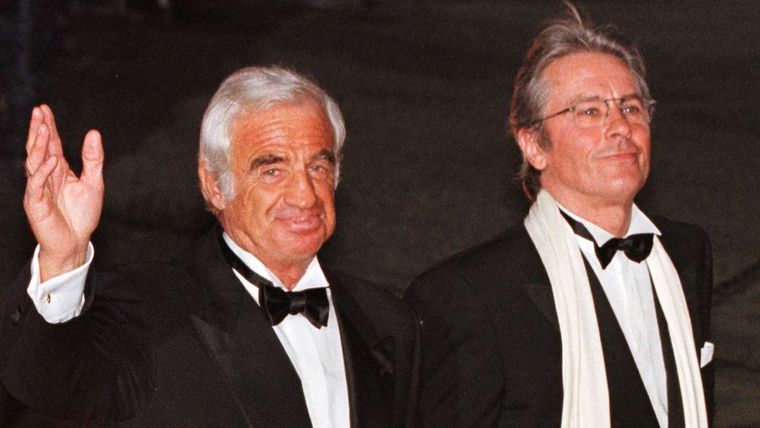 Jean-Paul Belmondo junto a Alain Delon