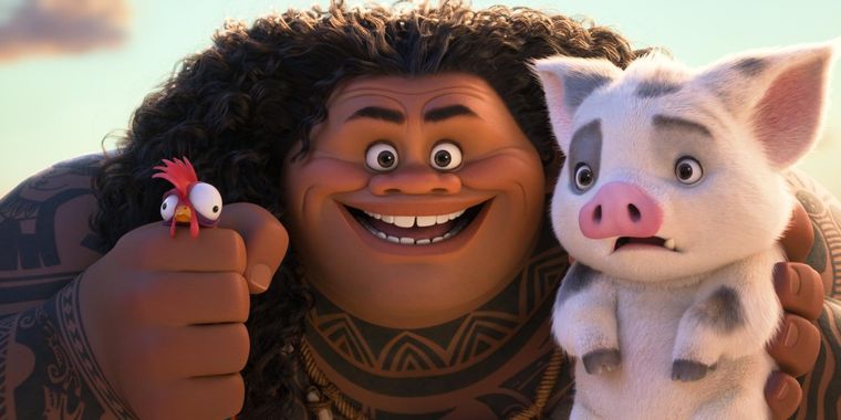Maui, el semidios interpretado por Dwayne Johnson