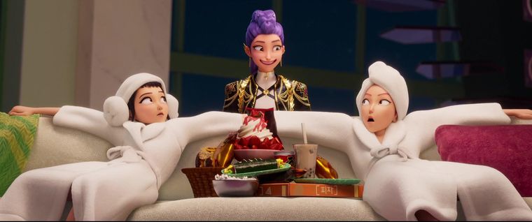 las-guerreras-kpop-zooey-rumi-mira-descanso-postre