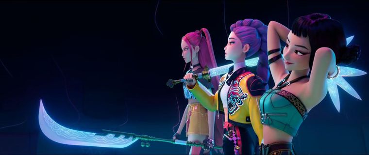 Mira, Rumi y Zoey, Las Guerreras K-pop, el mega éxito de Netflix.