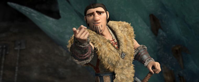 En la película original, Eret contó con la voz de un experto en dragones, el actor Kit Harington. En la película original, Eret contó con la voz de un experto en dragones, el actor Kit Harington.