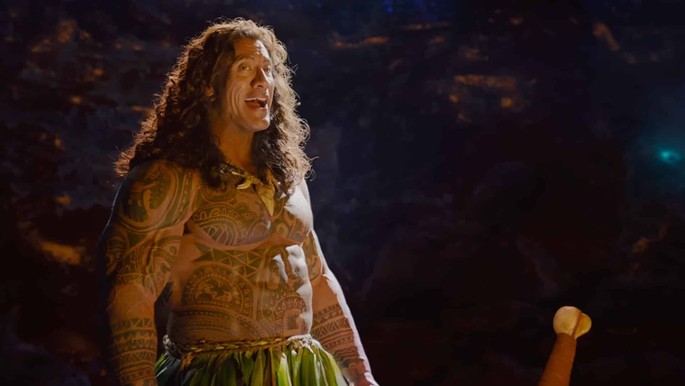 Dwayne Johnson como Maui. Dwayne Johnson como Maui. 