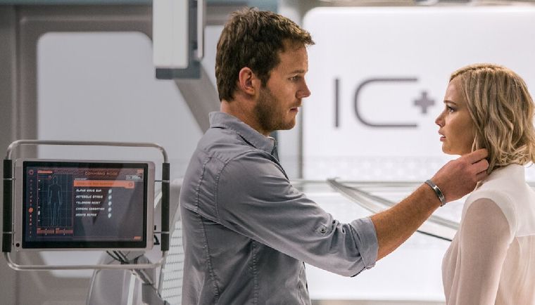 Chris Pratt y Jennifer Lawrence en este tremendo film de ciencia ficción
