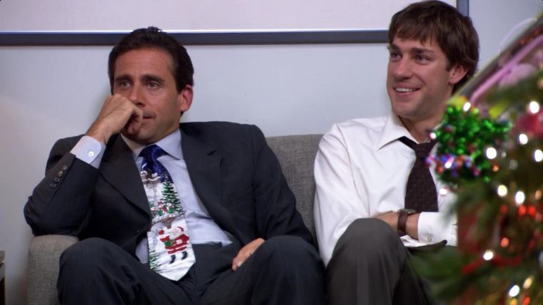 Michael Scott y John Krasinski en The Office