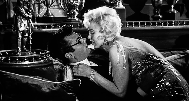 Marylin Monroe, en Una Eva y dos Adanes, tuvo muchos problemas