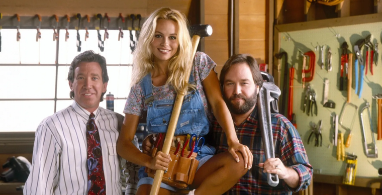 Pamela Anderson y Tim Allen trabajaron juntos en Home Improvement