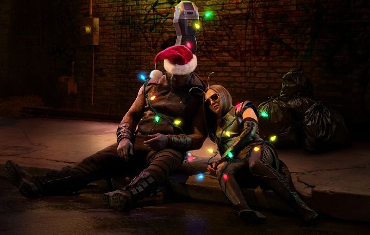 Drax y Mantis están listos para la Navidad