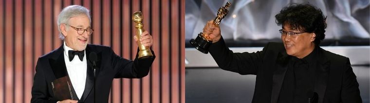 Izquierda: Steven Spielberg. | Derecha: Bong Joon-ho. Izquierda: Steven Spielberg. | Derecha: Bong Joon-ho.
