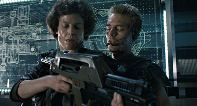 Sigourney Weaver, la histórica protagonista de la franquicia, en Aliens (1986) de James Cameron.