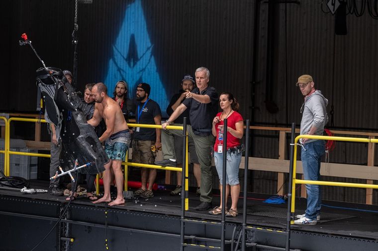 James Cameron durante el rodaje de Avatar