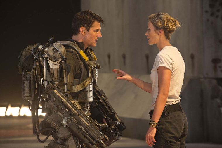 Tom Cruise y Emily Blunt en Al filo del mañana (2014)