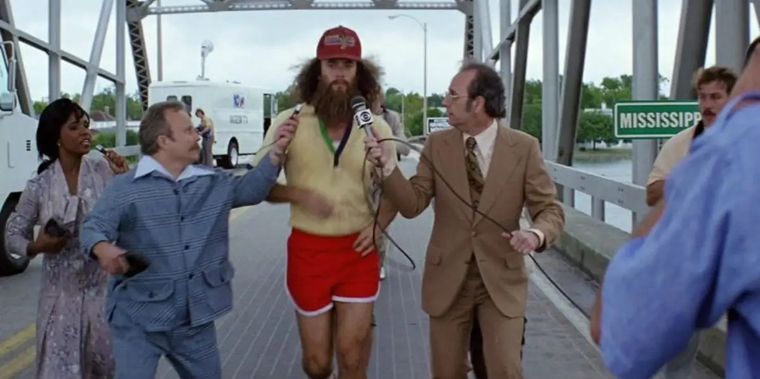 Según reveló Tom Hanks, la escena de Gump corriendo por Estados Unidos sin rumbo estuvo a punto de no ser rodada debido a la negativa del estudio de costearla.