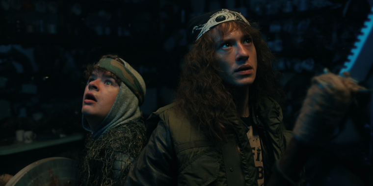 Gaten Matarazzo y Joseph Quinn como Dustin y Eddie, una dupla insuperable dentro de la serie.  Gaten Matarazzo y Joseph Quinn como Dustin y Eddie, una dupla insuperable dentro de la serie.