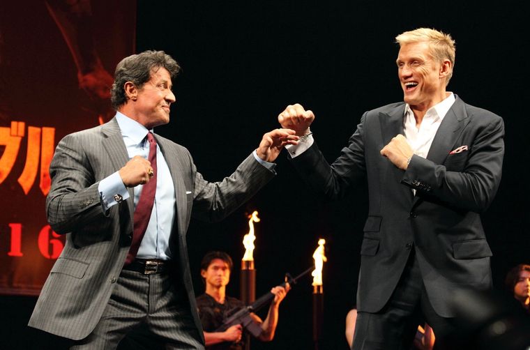 Sylvester Stallone y Dolph Lundgren casi terminan a los golpes en el set de filmación de The Expendables