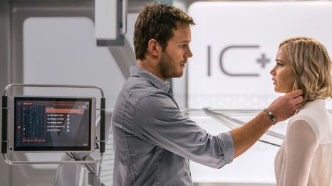 Chris Pratt y Jennifer Lawrence en este tremendo film de ciencia ficción