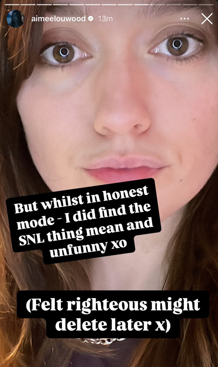 La actriz publicó cuatro historias hablando del sketch La actriz publicó cuatro historias hablando del sketch