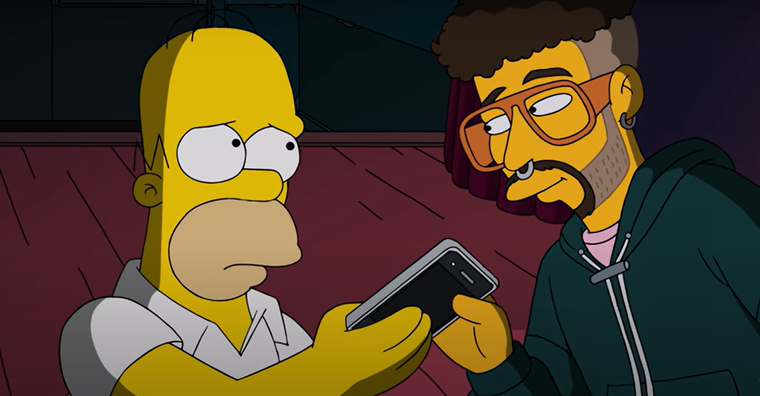 Bad Bunny apareció en Los Simpson