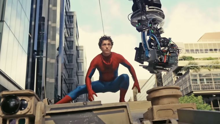 Tom Holland en el rodaje de Spider-Man: Brand New Day en Glasgow, Escocia.&nbsp;