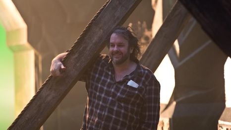 Andy Serkis en el set de El Hobbit.