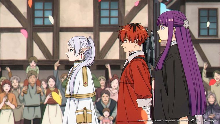 Frieren, Stark y Fern, los protagonistas de este aclamado anime. Frieren, Stark y Fern, los protagonistas de este aclamado anime.