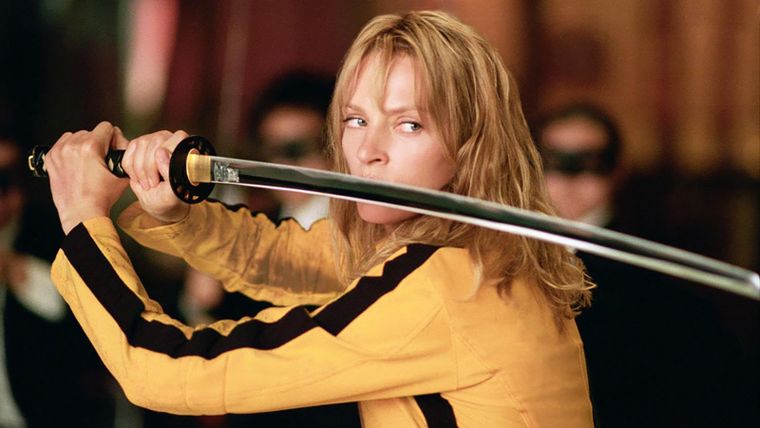 Uma Thurman como The Bride, el letal personaje de Kill Bill. Uma Thurman como The Bride, el letal personaje de Kill Bill.
