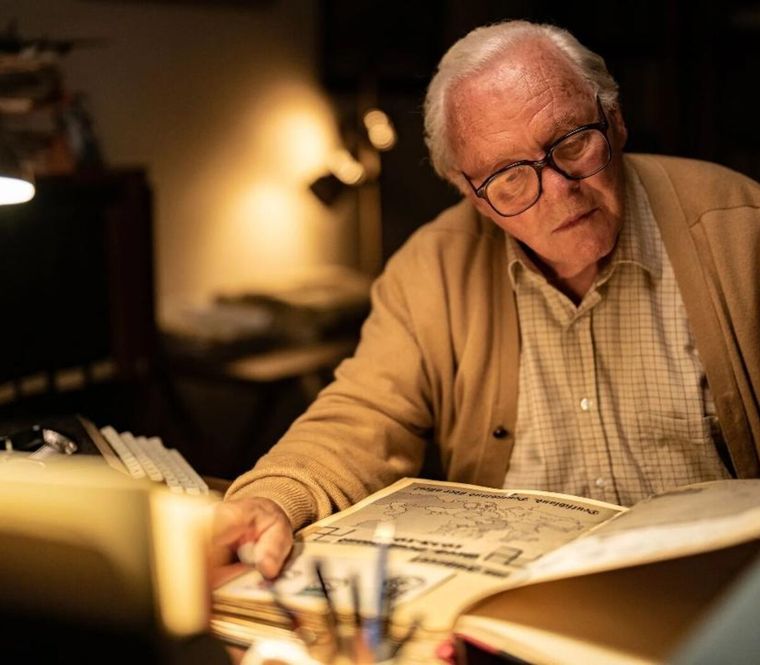 Anthony Hopkins como Nicholas Winton en la película de James Hawes