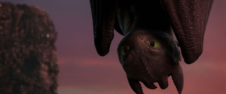 Chimuelo, el querido Furia Noctura de Cómo entrenar a tu dragón.