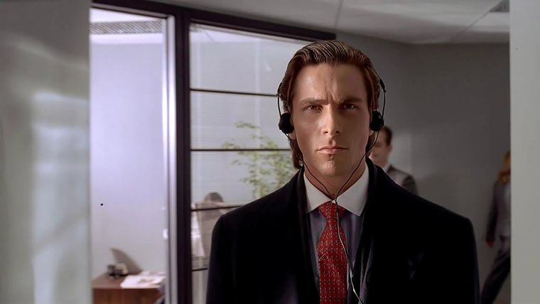Christian Bale como el retorcido Patrick Bateman