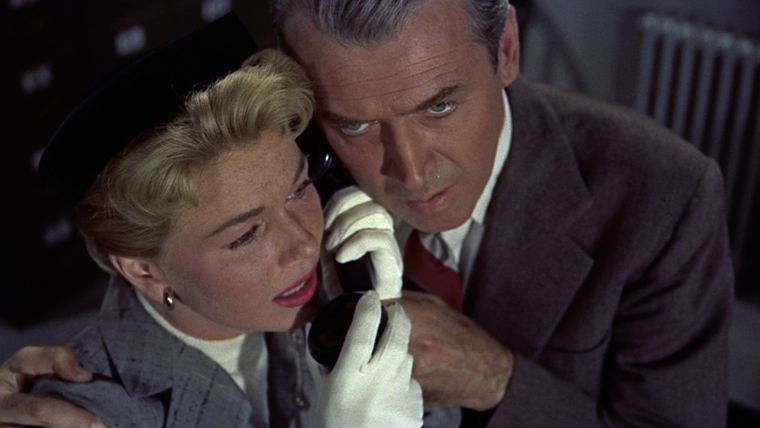 James Stewart y Doris Day en El hombre que sabía demasiado.
