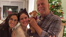 La ex pareja junto a su hija menor