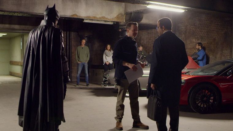 Matt Reeves junto a Robert Pattinson y Jeffrey Wright durante el rodaje del primer filme Matt Reeves junto a Robert Pattinson y Jeffrey Wright durante el rodaje del primer filme