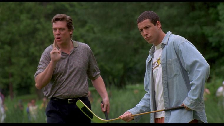 Adam Sandler en la primera película de Happy Gilmore (1996)