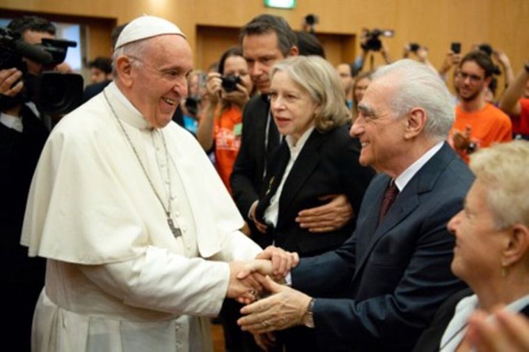 Martin Scorsese y el Papa Francisco.