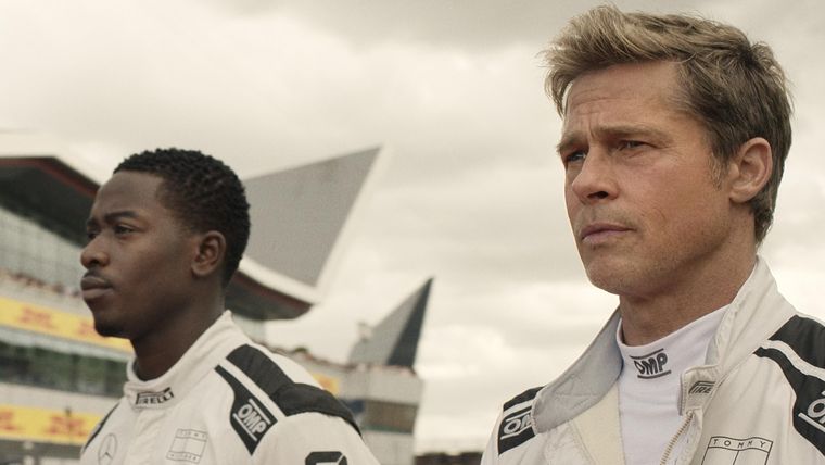 Brad Pitt y Damson Idris, protagonistas de F1. Brad Pitt y Damson Idris, protagonistas de F1.
