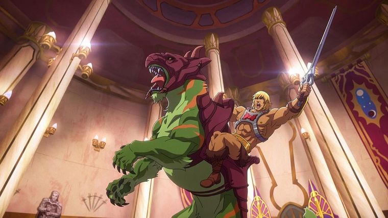 He-Man y Battlecat se preparan para regresar.