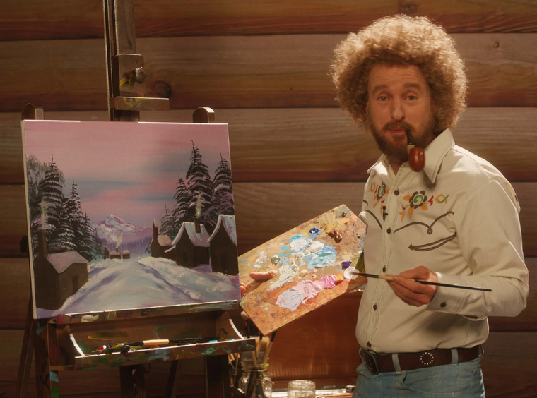 Owen Wilson es un pintor y presentador de televisión en Paint