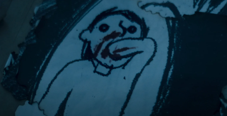 Uno de los dibujos del ser que atormentó a Ellis durante noches