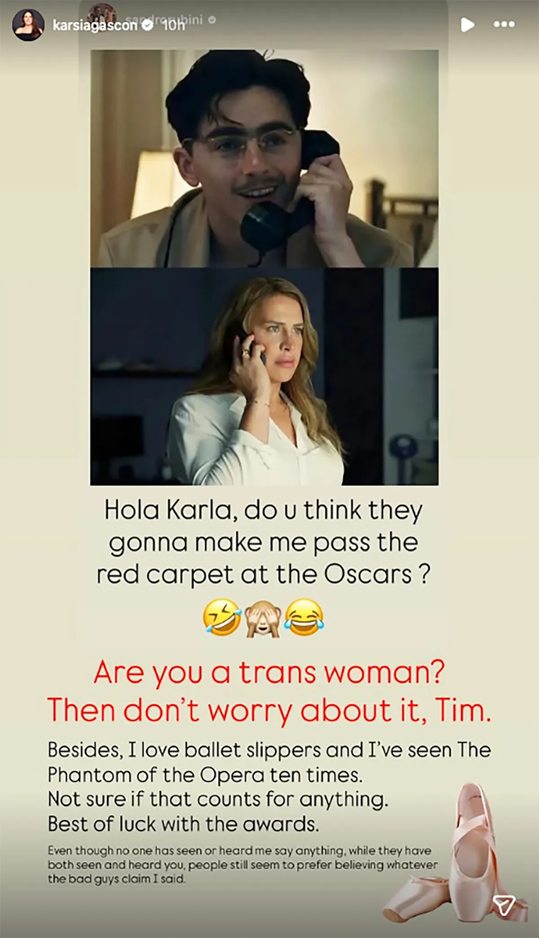 La actriz espa&ntilde;ola tambi&eacute;n se meti&oacute; en la pol&eacute;mica con Timoth&eacute;e Chalamet.&nbsp;