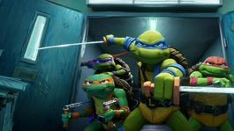 Donnie, Mike, Leo y Raph en Caos Mutante. Donnie, Mike, Leo y Raph en Caos Mutante.