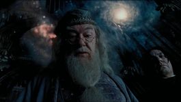 Michael Gambon junto a Alan Rickman en Harry Potter y el Prisionero de Azkaban