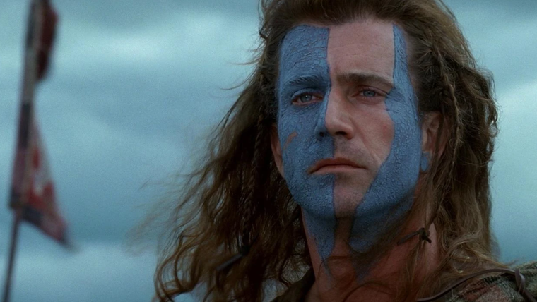 Mel Gibson protagoniza Braveheart